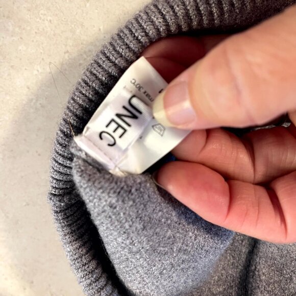 Men's Winter Hoodie sweater Medium Grey & White Pocket Deers and tree Christmas - Picture 6 of 10